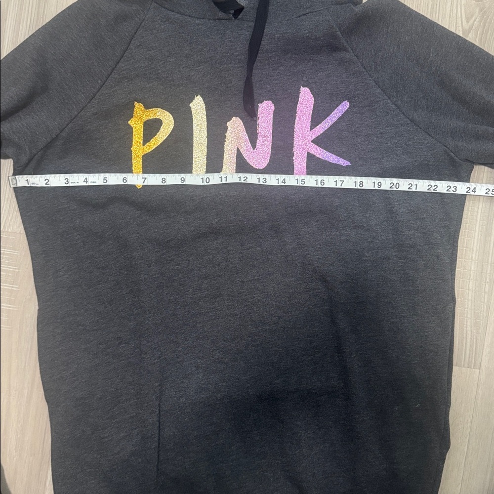 Victoria's Secret PINK Fleece Hoodie Sweatshirt Dress.  Sz S - Picture 5 of 8